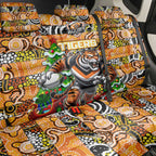 Tigers Rugby Merry Christmas Back Car Seat Cover Indigenous Australian Art