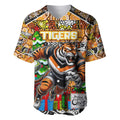 Custom Tigers Rugby Merry Christmas Baseball Jersey Indigenous Australian Art