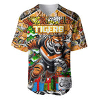 Custom Tigers Rugby Merry Christmas Baseball Jersey Indigenous Australian Art