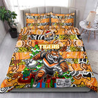 Tigers Rugby Merry Christmas Bedding Set Indigenous Australian Art