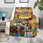 Tigers Rugby Merry Christmas Blanket Indigenous Australian Art