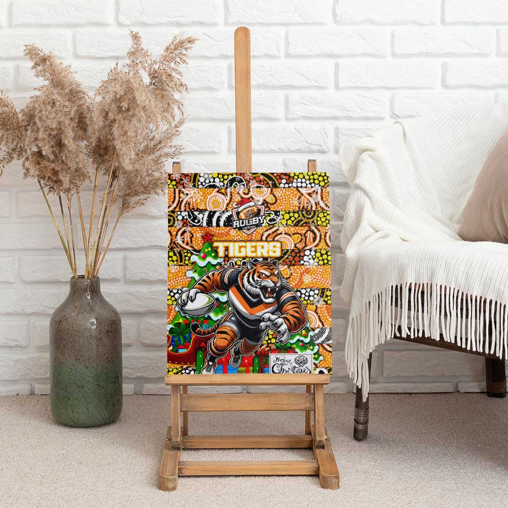 Tigers Rugby Merry Christmas Canvas Wall Art Indigenous Australian Art