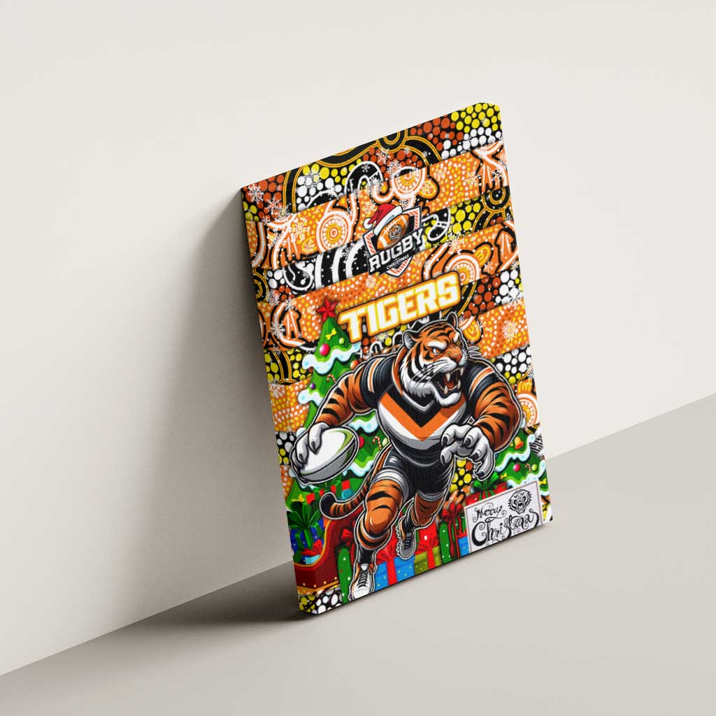 Tigers Rugby Merry Christmas Canvas Wall Art Indigenous Australian Art