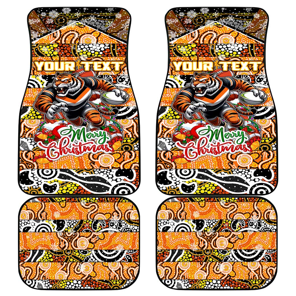 Tigers Rugby Merry Christmas Car Mats Indigenous Australian Art