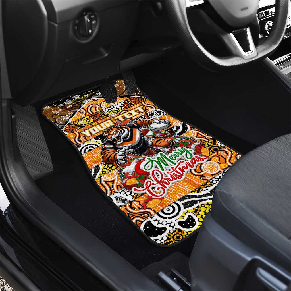 Tigers Rugby Merry Christmas Car Mats Indigenous Australian Art