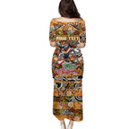 Custom Tigers Rugby Merry Christmas Family Matching Puletasi and Hawaiian Shirt Indigenous Australian Art