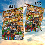 Tigers Rugby Merry Christmas Garden Flag Indigenous Australian Art