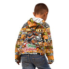 Custom Tigers Rugby Merry Christmas Kid Hoodie Indigenous Australian Art