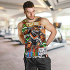 Custom Tigers Rugby Merry Christmas Men Tank Top Indigenous Australian Art