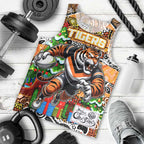Custom Tigers Rugby Merry Christmas Men Tank Top Indigenous Australian Art