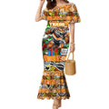 Custom Tigers Rugby Merry Christmas Mermaid Dress Indigenous Australian Art