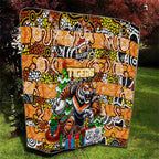 Tigers Rugby Merry Christmas Quilt Indigenous Australian Art