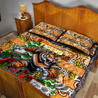 Tigers Rugby Merry Christmas Quilt Bed Set Indigenous Australian Art