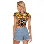 Custom Tigers Rugby Merry Christmas Raglan Cropped T Shirt Indigenous Australian Art