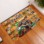 Tigers Rugby Merry Christmas Rubber Doormat Indigenous Australian Art