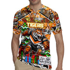 Custom Tigers Rugby Merry Christmas Rugby Jersey Indigenous Australian Art