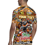Custom Tigers Rugby Merry Christmas Rugby Jersey Indigenous Australian Art