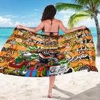 Tigers Rugby Merry Christmas Sarong Indigenous Australian Art