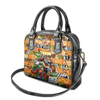 Tigers Rugby Merry Christmas Shoulder Handbag Indigenous Australian Art