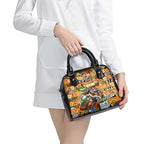 Tigers Rugby Merry Christmas Shoulder Handbag Indigenous Australian Art