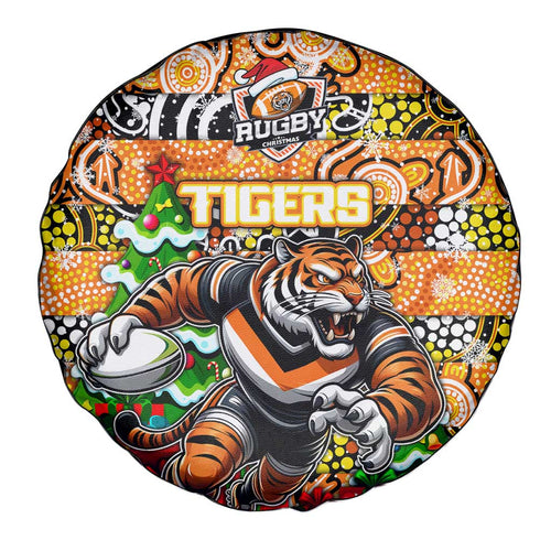 Tigers Rugby Merry Christmas Spare Tire Cover Indigenous Australian Art