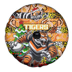 Tigers Rugby Merry Christmas Spare Tire Cover Indigenous Australian Art