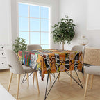 Tigers Rugby Merry Christmas Tablecloth Indigenous Australian Art