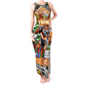 Custom Tigers Rugby Merry Christmas Tank Maxi Dress Indigenous Australian Art