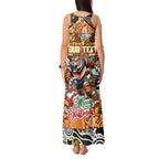 Custom Tigers Rugby Merry Christmas Tank Maxi Dress Indigenous Australian Art
