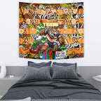 Tigers Rugby Merry Christmas Tapestry Indigenous Australian Art