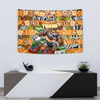 Tigers Rugby Merry Christmas Tapestry Indigenous Australian Art