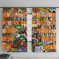 Tigers Rugby Merry Christmas Window Curtain Indigenous Australian Art