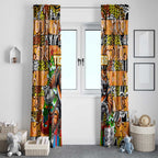 Tigers Rugby Merry Christmas Window Curtain Indigenous Australian Art