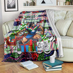 New Zealand Warriors Rugby Merry Christmas Blanket Indigenous Australian Art