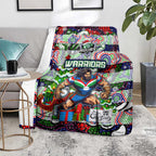 New Zealand Warriors Rugby Merry Christmas Blanket Indigenous Australian Art