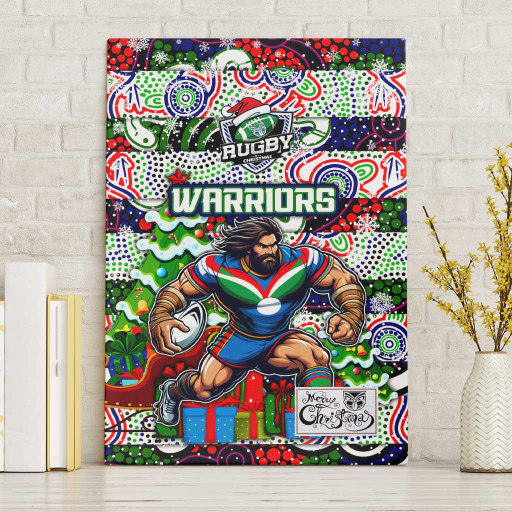 New Zealand Warriors Rugby Merry Christmas Canvas Wall Art Indigenous Australian Art