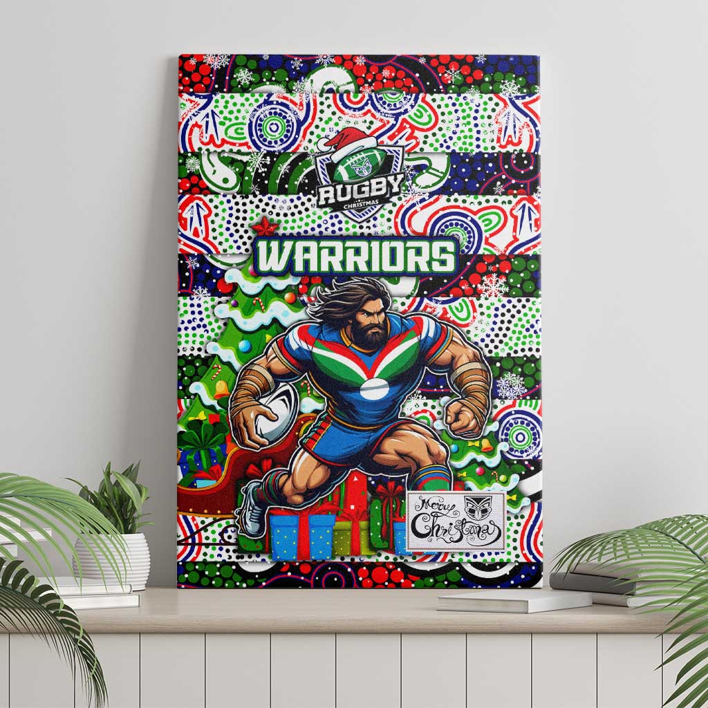 New Zealand Warriors Rugby Merry Christmas Canvas Wall Art Indigenous Australian Art