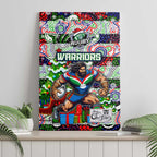 New Zealand Warriors Rugby Merry Christmas Canvas Wall Art Indigenous Australian Art