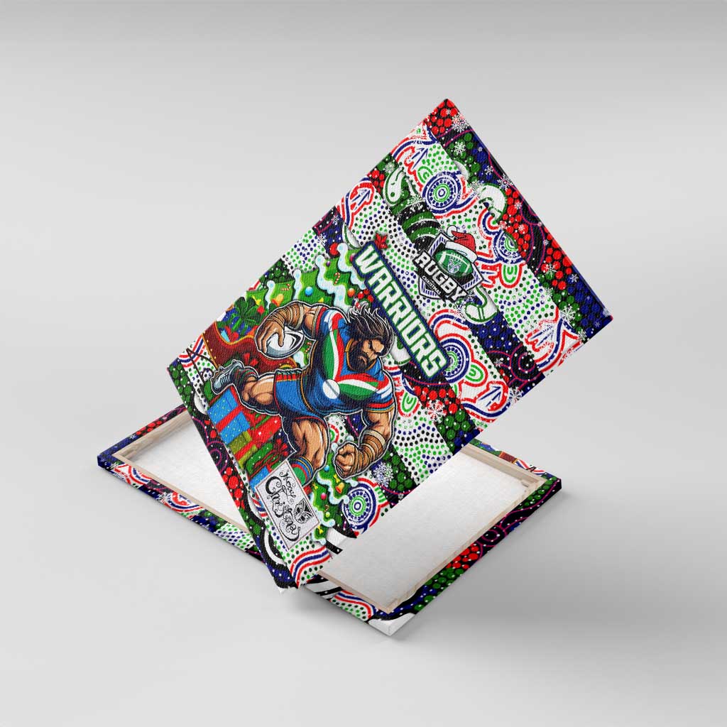 New Zealand Warriors Rugby Merry Christmas Canvas Wall Art Indigenous Australian Art