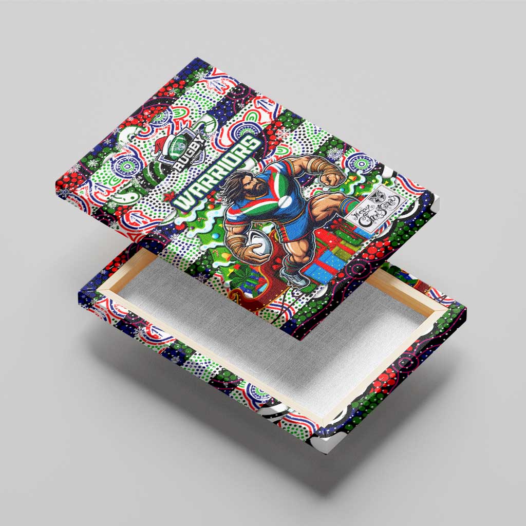 New Zealand Warriors Rugby Merry Christmas Canvas Wall Art Indigenous Australian Art