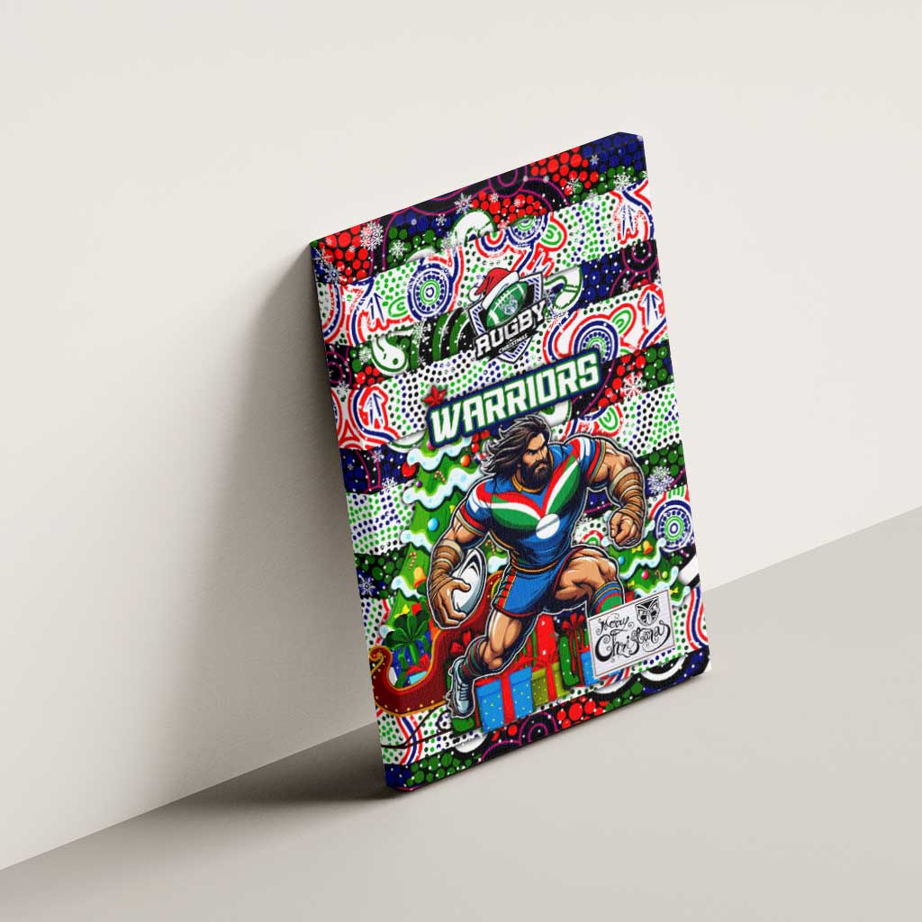 New Zealand Warriors Rugby Merry Christmas Canvas Wall Art Indigenous Australian Art