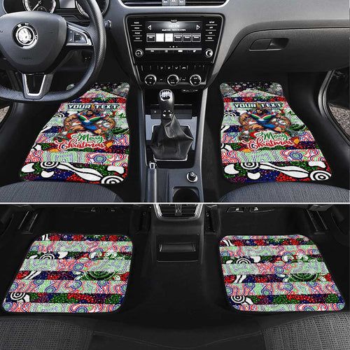 New Zealand Warriors Rugby Merry Christmas Car Mats Indigenous Australian Art
