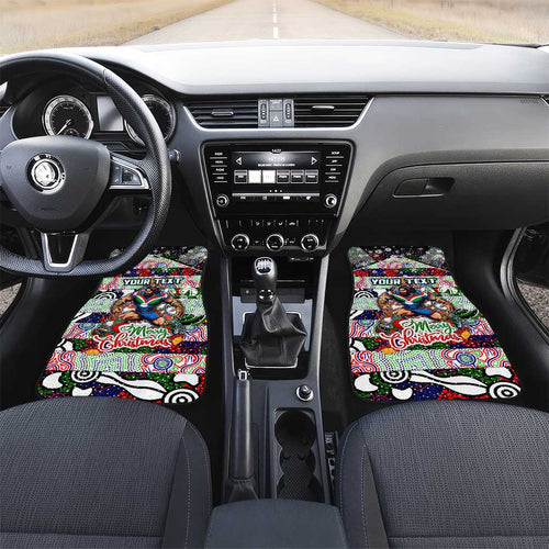 New Zealand Warriors Rugby Merry Christmas Car Mats Indigenous Australian Art