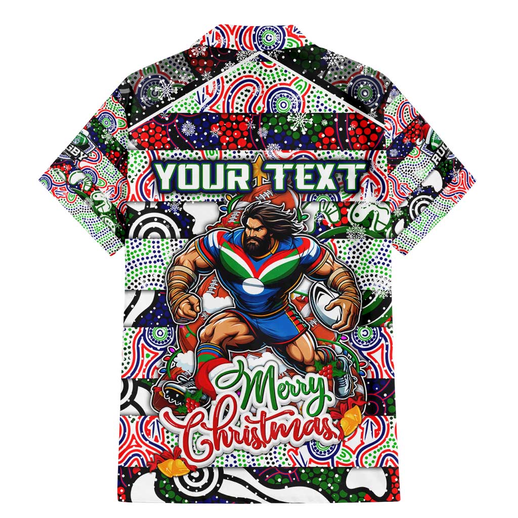 Custom New Zealand Warriors Rugby Merry Christmas Family Matching Mermaid Dress and Hawaiian Shirt Indigenous Australian Art