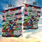 New Zealand Warriors Rugby Merry Christmas Garden Flag Indigenous Australian Art