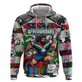 Custom New Zealand Warriors Rugby Merry Christmas Hoodie Indigenous Australian Art
