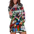 Custom New Zealand Warriors Rugby Merry Christmas Hoodie Dress Indigenous Australian Art