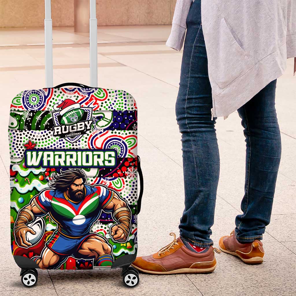 New Zealand Warriors Rugby Merry Christmas Luggage Cover Indigenous Australian Art