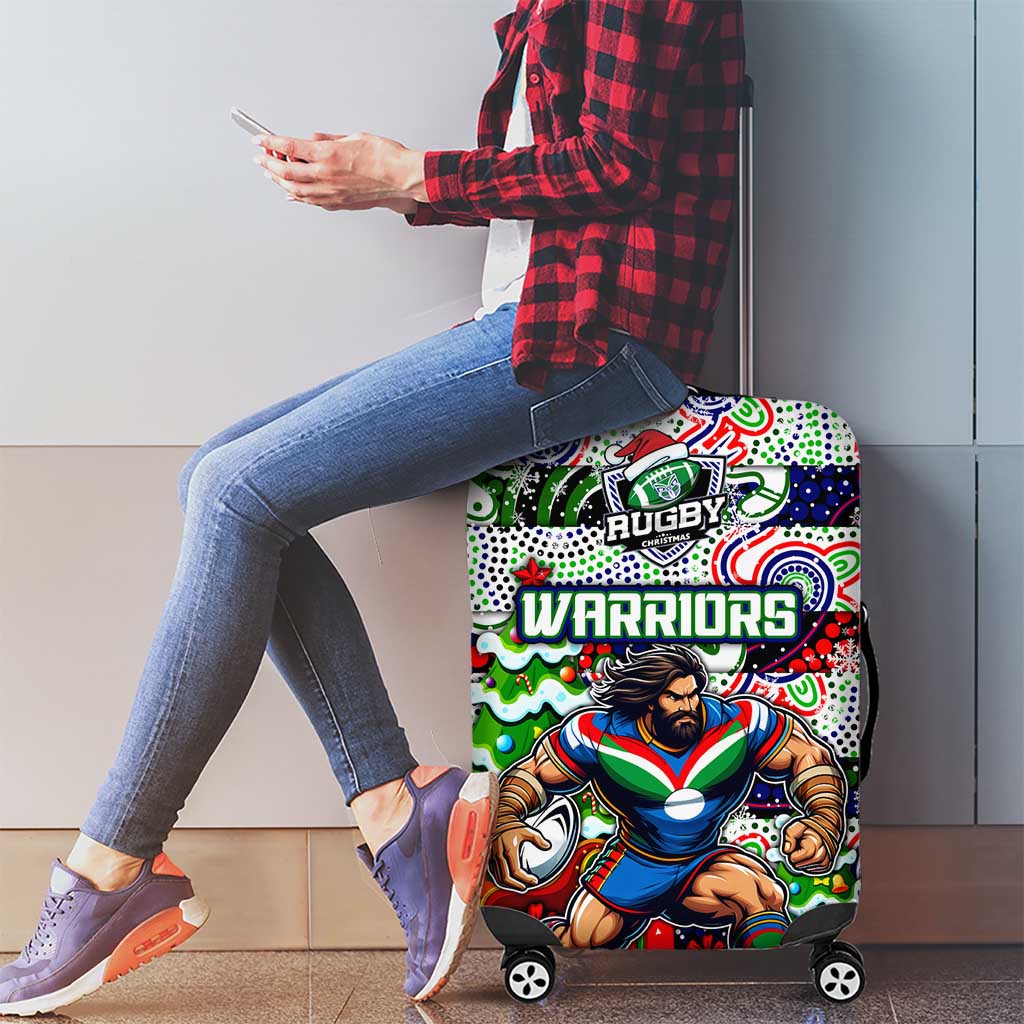 New Zealand Warriors Rugby Merry Christmas Luggage Cover Indigenous Australian Art