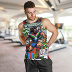 Custom New Zealand Warriors Rugby Merry Christmas Men Tank Top Indigenous Australian Art